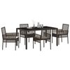 vidaXL Set da Pranzo per Giardino 5 pcs Marrone polyrattan