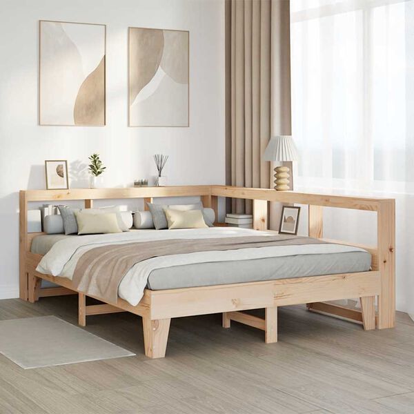 vidaXL Letto Libreria senza Materasso 140x200 cm in Legno di Pino