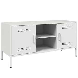 vidaXL Mobile TV Bianco 100,5x39x50,5 cm in Acciaio