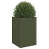 vidaXL Fioriera Verde Oliva 52x48x75 cm in Acciaio