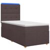 vidaXL Letto box spring con materasso Marrone Scuro 90 x 190 cm