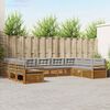 vidaXL Set divani con cuscino 9 pcs Grigio Naturale e Chiaro