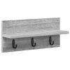 vidaXL Appendiabiti a muro Grigio Sonoma 40 x 10,5 x 18 cm