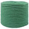 vidaXL Corda di Cotone 12 mm 250 m Verde 100% Cotone