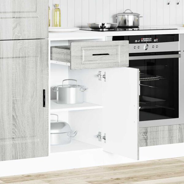vidaXL Base da Cucina Porto Grigio Sonoma in Legno Multistrato