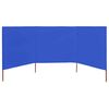 vidaXL Paravento a 3 Pannelli in Tessuto 400x120 cm Azzurro