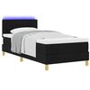 vidaXL Letto a Sorgente LED con materasso Nero 90 x 190 cm Tessuto