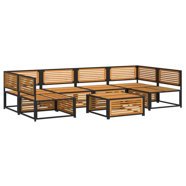 vidaXL Set Divano da Giardino 7 pz con Cuscini Legno Massello Acacia