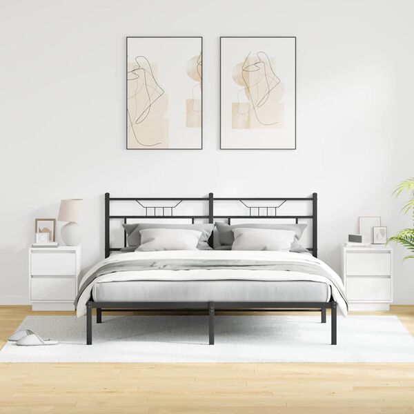 vidaXL Armadio da Notte con cassetto 2 pcs Bianco 39 x 34,5 x 50 cm