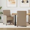vidaXL Sedie da pranzo con ruote 2 pcs Cappuccino 58 x 65 x 98 cm