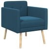 vidaXL Poltrona decorativa Blu Velluto