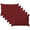 vidaXL Cuscino 6 pz HOUTEN Rosso Vino 30 x 50 cm Lino