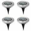 HI Luci Solari a LED Interrate da Giardino Set 4 pz