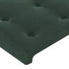 vidaXL Letto a Molle con Materasso e LED Verde Scuro 200x200cm Velluto