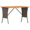 vidaXL Tavolo Giardino Piano Legno Acacia Grigio 105x75x72 Polyrattan