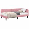 vidaXL Cornice del letto ad angolo Rosa 100 x 200 cm Velluto
