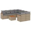 vidaXL Patio Sofa Set 9-Posti Beige and Grey
