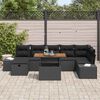 vidaXL Set Divano da Giardino con cuscino 8 pcs Nero polyrattan