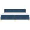 vidaXL Letto a molle con materasso Blu 200 x 200 cm Tessuto
