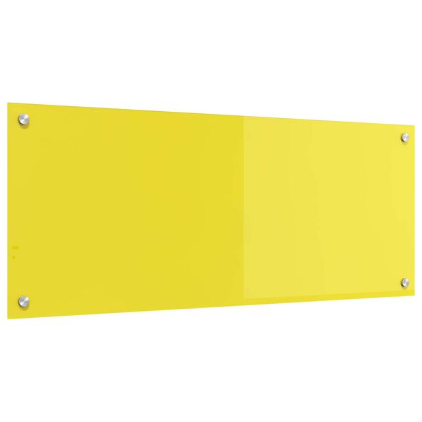 vidaXL Rivestimento da Cucina Giallo 100 x 40 x 0,6 cm vetro temperato