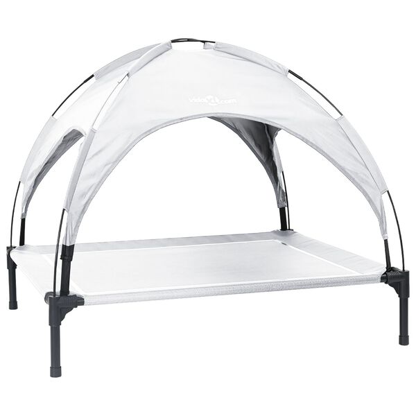 vidaXL Letto per Cani Grigio Argento 104 x 86 x 84,5 cm Acciaio