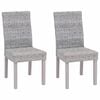 vidaXL Sedia da pranzo GENDT 2 pz Bianco Lavato 45 x 54 x 93 cm