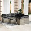 vidaXL Set Divano da Giardino 9 pcs Grigio chiaro e grigio scuro