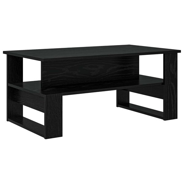 vidaXL Tavolino da salotto Rovere Nero 90 x 50 x 40 cm