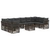 vidaXL Set Divano da Giardino 11 pz Grigio polyrattan