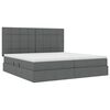 vidaXL Letto con contenitore e LED con led Grigio scuro 200 x 200 cm