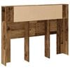 vidaXL Testiera Contenitore Legno Antico 140x18,5x102,5 cm Truciolato