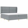 vidaXL Letto a molle con materasso Grigio chiaro 200 x 200 cm Tessuto