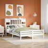 vidaXL Letto Libreria senza Materasso Bianco 140x200 cm Legno di Pino