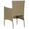 vidaXL Sedie da Pranzo per Giardino 2 pz in Polyrattan Beige