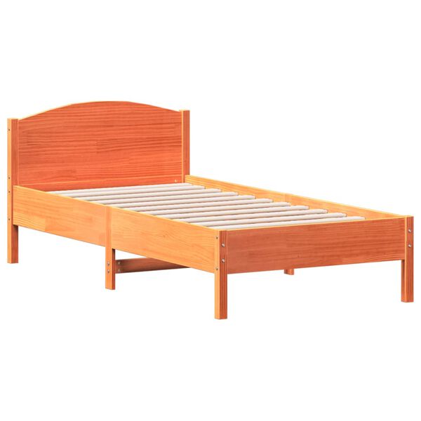 vidaXL Letto senza Materasso Marrone Cera 90x190 cm in Legno di Pino