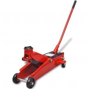 vidaXL Sollevatore Idraulico da Pavimento 3 Tonnellate Rosso