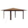 vidaXL Gazebo senza Parete Laterale 4 x 4 m Beige e Marrone