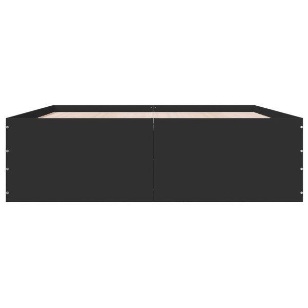 vidaXL Giroletto Nero 160x200 cm in Legno Multistrato