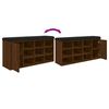 vidaXL Panca Porta Scarpe Rovere Marrone 102x32x50cm Legno Multistrato
