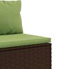 vidaXL Set Divani da Giardino 8 pz con Cuscini in Polyrattan Marrone