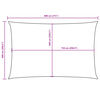 vidaXL Parasole a Vela Oxford Rettangolare 6x8 m Beige