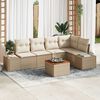 vidaXL Set Divano da Giardino 6 pcs Beige e Crema polyrattan