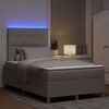 vidaXL Letto a Sorgente LED con materasso Talpa 120 x 190 cm Tessuto