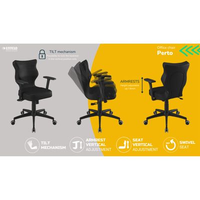 Entelo Good Chair Sedia da Ufficio Perto VE01 Nero e Bianco