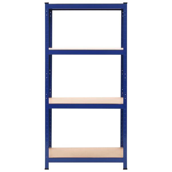 vidaXL Mensole Portaoggetti 2 pz Blu 80x40x160 cm in Acciaio e MDF