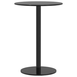 vidaXL Tavolo da Giardino Rotondo Nero &Oslash;50x72 cm in Acciaio