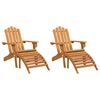 vidaXL Sedie Giardino Adirondack Poggiapiedi 2pz Legno Massello Acacia