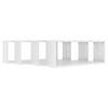 vidaXL Mensole Parete a Cubo 4pz Bianco Lucido 60x15x23cm Multistrato