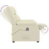 vidaXL Poltrona Massaggiante Elettrica Crema Similpelle