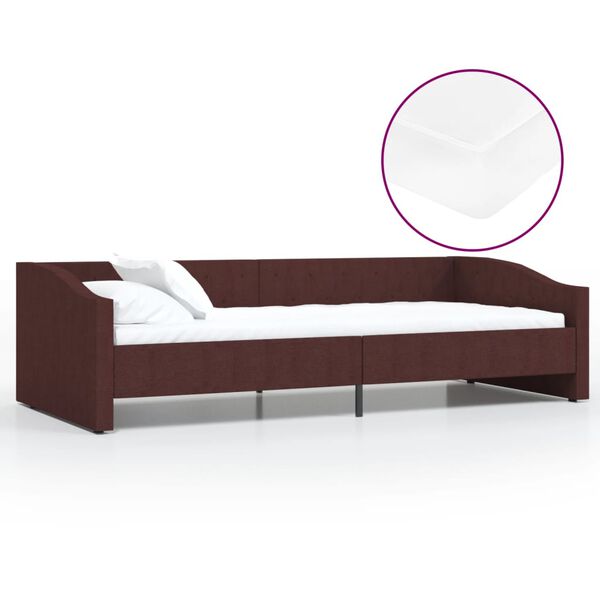vidaXL Dormeuse con Materasso USB Viola in Tessuto 90x200 cm